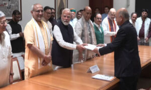 उपराष्ट्रपति पद के लिए सीपी राधाकृष्णन ने दाखिल किया नामांकन